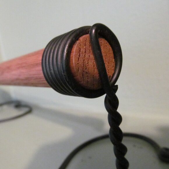 Vintage Home Interiors Metal & Wood Towel Holder Decor Metal Hearts Wooden Dowel - Picture 12 of 15